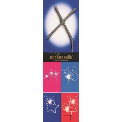 X - Grau / Mehrfarbig - Wondercandle®-Klassiker
