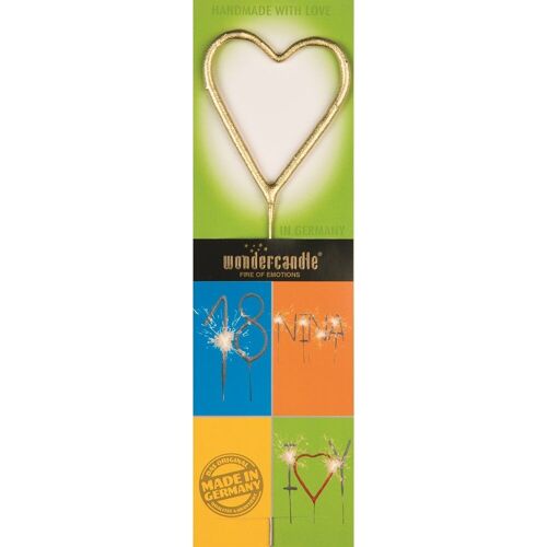 Heart - Gold / Multicolor - Wondercandle® classic