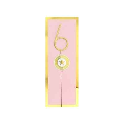6 GIGANTE - Oro / Rosa - Pezzo d'oro Wondercandle®