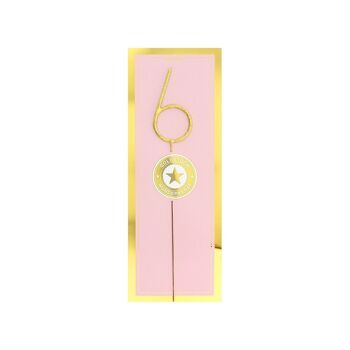 6 GIANT - Gold / Pink - Gold piece Wondercandle®