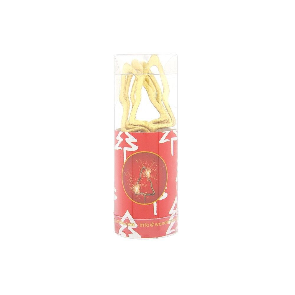 4er-Set - Weihnachtsbaum - Gold - Wondercandle® mini