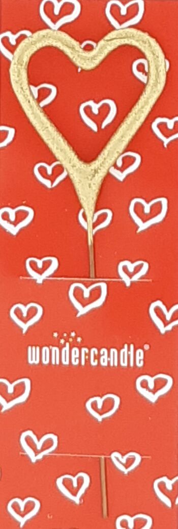 Heart - Gold / Red - Wondercandle® mini