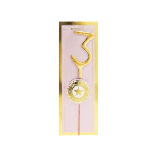 3 MINI - Gold / Pink - Gold piece - Wondercandle® mini