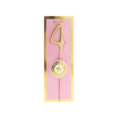 4 MINI - Gold / Pink - Goldstück - Wondercandle® Mini