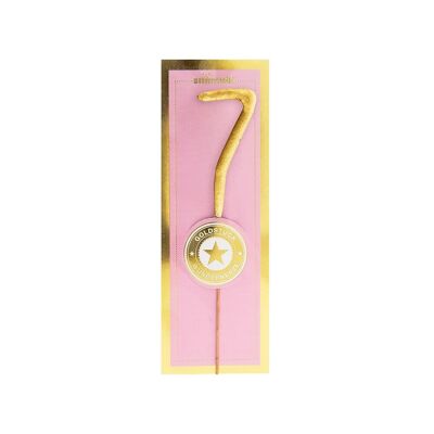 7 MINI - Gold / Pink - Goldstück - Wondercandle® mini