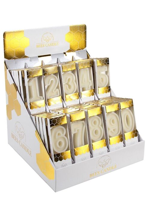 Bees Candle assortment beeswax candle - White - 60 pieces