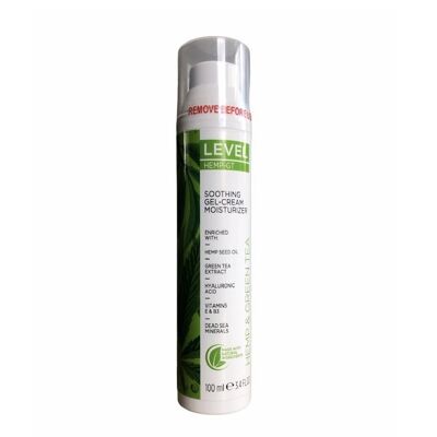 Level - Dead Sea Minerals Hemp & Green Tea - Soothing Gel Cream Moisturizer