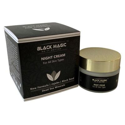 Black Magic - Crème de nuit aux minéraux de la Mer Morte pour tous les types de peau