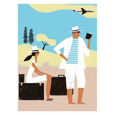 Illustration "Summer Time" by Mikel Casal. A4 reproduction signed