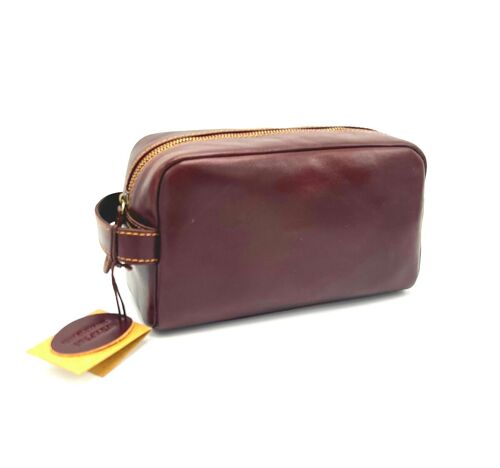 Buffered leather beauty case, for men, art. TA4814