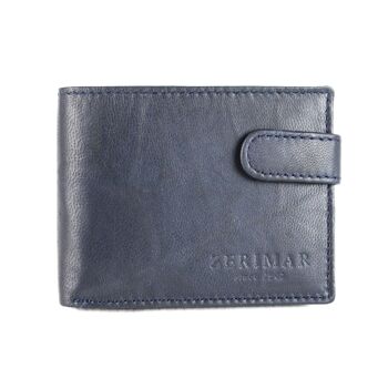 Portefeuille pour hommes porte-cartes en cuir véritable. Compartiments multiples -Zerimar 1