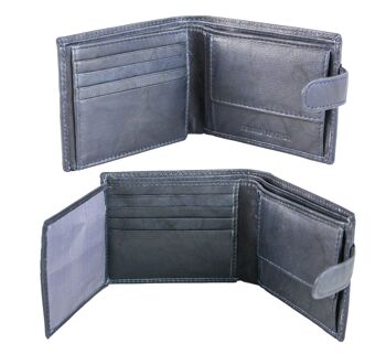 Portefeuille pour hommes porte-cartes en cuir véritable. Compartiments multiples -Zerimar 2