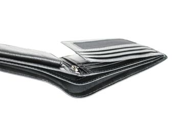 Portefeuille pour hommes porte-cartes en cuir véritable. Compartiments multiples -Zerimar 10