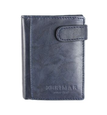 Portefeuille pour hommes porte-cartes en cuir véritable. Compartiments multiples -Zerimar 3