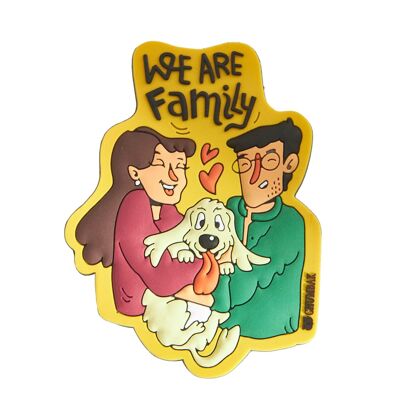 Chumbak Classics Magnet „We are Family“ – Kühlschrankmagnet, Humor, Heimdeko, lustiger Magnet