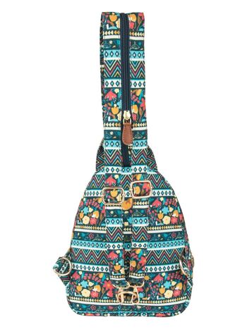 Chumbak Mini sac à dos tendance pour femme | Collection Boho Spirit | Sac à dos universitaire/voyage/usage quotidien | Design indien original avec toile imprimée - Multicolore 4