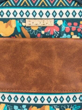 Chumbak Mini sac à dos tendance pour femme | Collection Boho Spirit | Sac à dos universitaire/voyage/usage quotidien | Design indien original avec toile imprimée - Multicolore 5