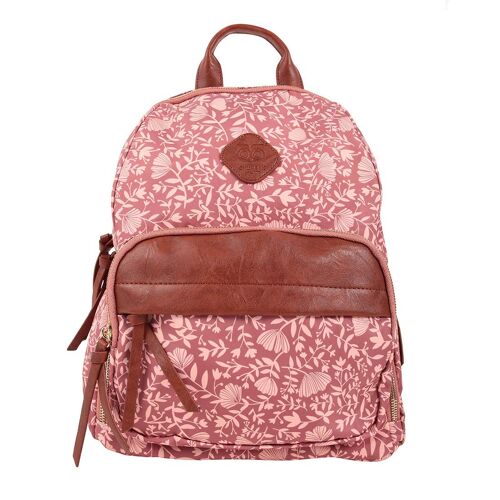 Chumbak Women's Fashion Backpack |Autumn Break Collection| College/Travel/Daily Use Backpack | Quirky Indian Design with Printed Canvas - Pink