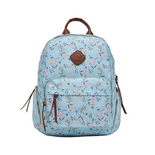 Chumbak Women's Fashion Backpack |Summer Bliss Collection| College/Travel/Daily Use Backpack | Quirky Indian Design with Printed Canvas - Mint