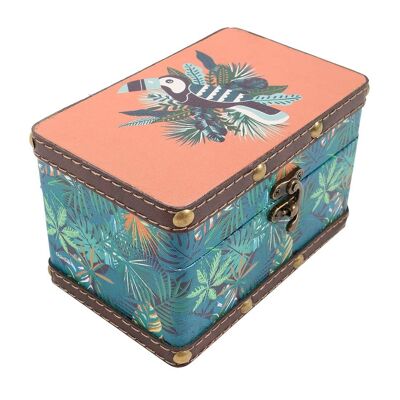 Cajas de almacenamiento Chumbak (verde, selva tropical, madera diseñada)