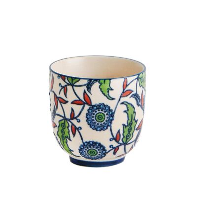 Vaso de cerámica para jardín Chumbak Jaipur (largo x ancho x alto - 7 x 7 x 7 cm)