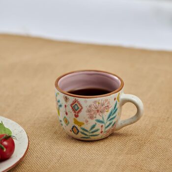 Tasse de ferme Chumbak, boissons, tasse à thé, cuisine et salle à manger, ustensiles en céramique, tasses de petit déjeuner-200 Ml, multicolore 6