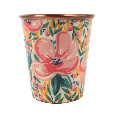 Vaso de cobre Chumbak Tropical Lilies - Pequeño, 275 ml