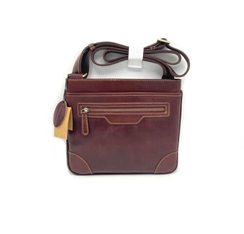 Buffered leather shoulder bag small size, for men, art. TA4810