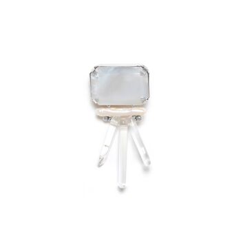 HELSINKI  broche nacre & cristal 1