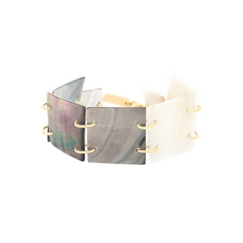 CAPABLANCA  bracelet ajustable grands carrés