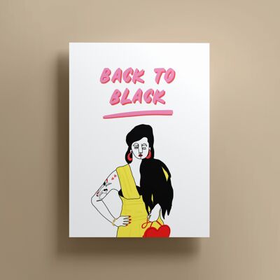 Back To Black Print (A4)