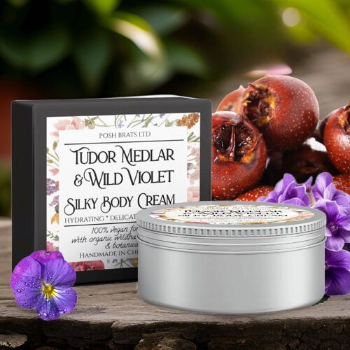 Tudor Medlar & Wild Violet Silky Body Butter Cream