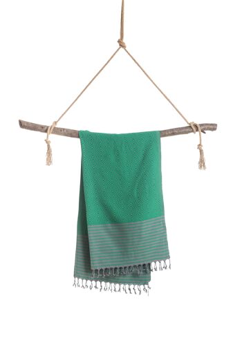 Serviette de plage / Serviette de spa et de sauna / Serviette de hammam turque Vert Sahara 2