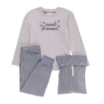 Pyjama Gris Coton Bio Produit Equitable