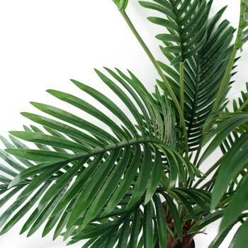Palmier Areca artificiel de 110 cm en pot noir 3