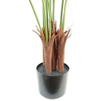 Palmier Areca artificiel de 110 cm en pot noir 4