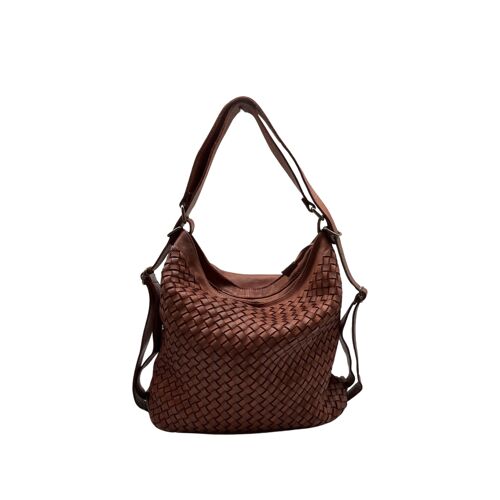 SAC A DOS CUIR WASHED  NOEMIE