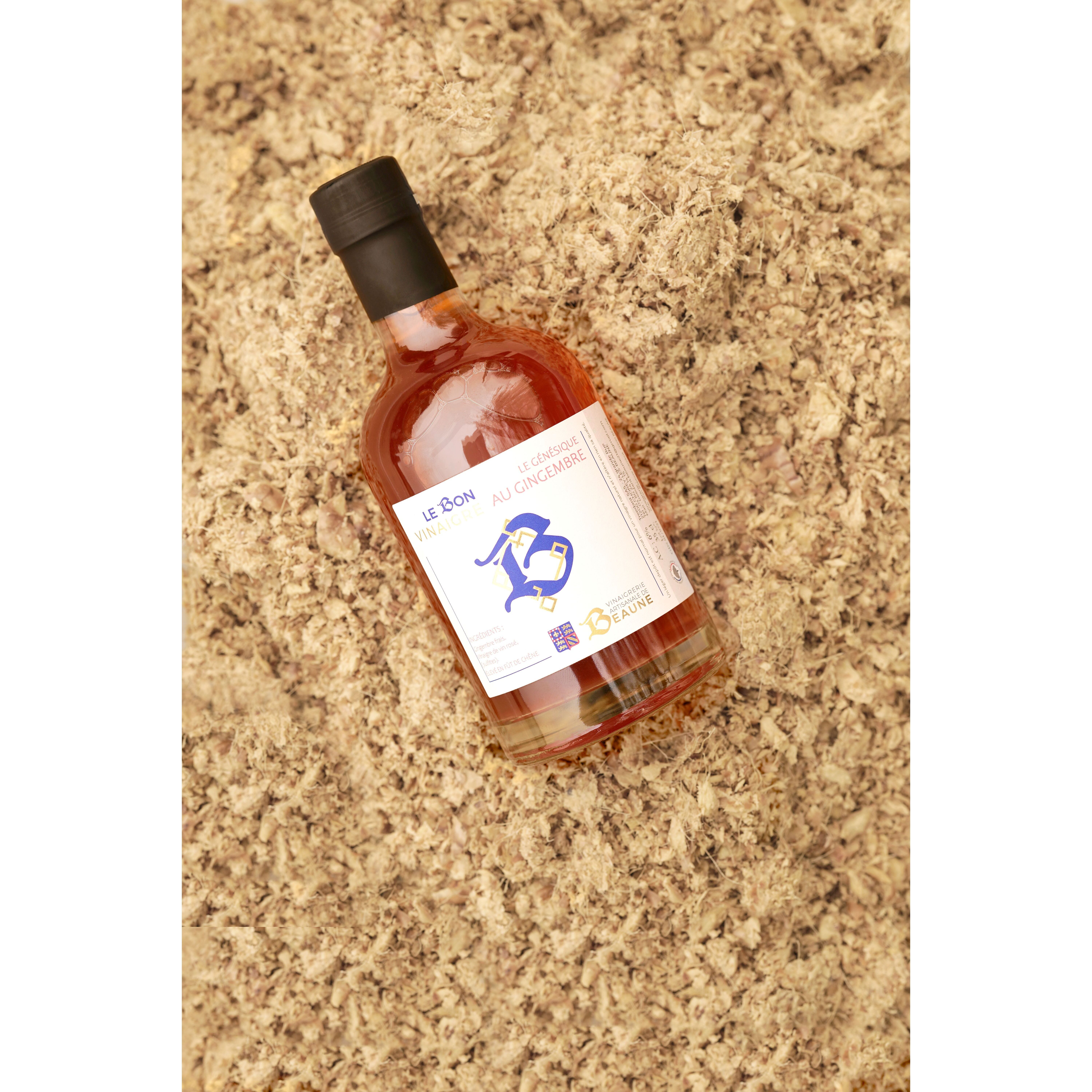 Aceto di vino rosato biologico allo zenzero