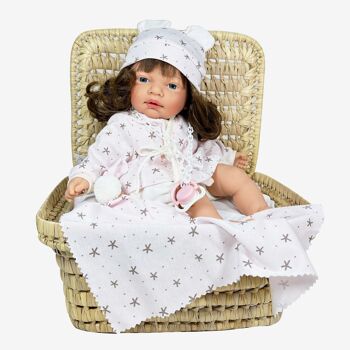 CHAPEAU DE PYJAMA ROSE AVEC OREILLES NINES DOLL 3