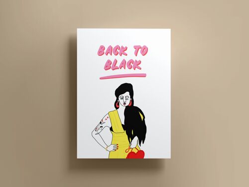 Back To Black Print (A3)