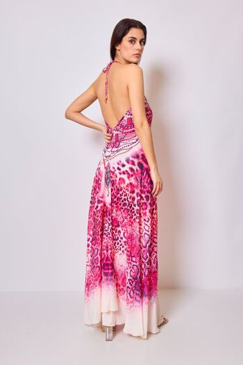 Robe longue imprimée avec strass - 5509 3