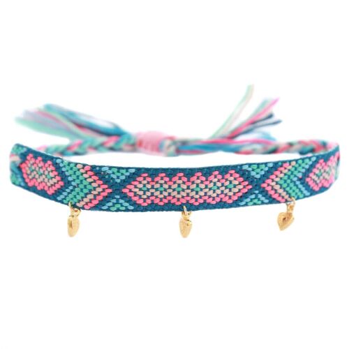 Enkelbandje cotton aztec neon