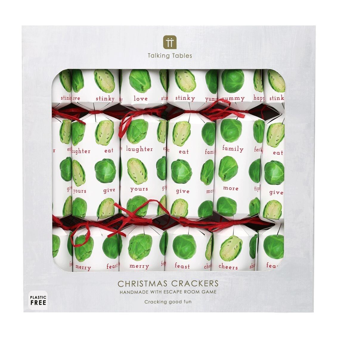 Cracker natalizi bianchi di germogli botanici - Confezione da 6