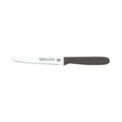 Cuchillo de Mesa Redondo - Hoja con Muesca 3mm 11 cm - Taupe - Sin Protección | Polipropileno clásico | NOGENTE ***