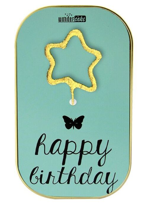 Happy Birthday pastel - Light blue - Wondercake