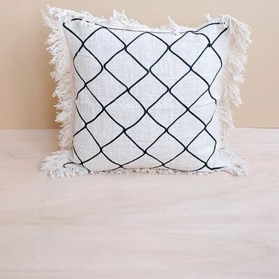 Ivy Cushion Cover__White / Cotton