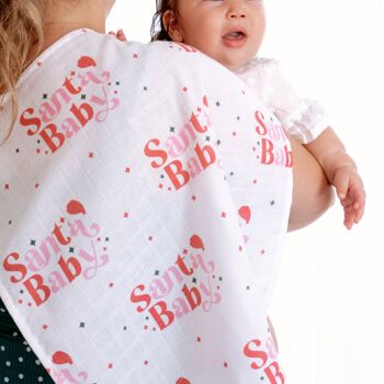 Couverture d'emmaillotage en mousseline pour bébé - Santa Baby 2