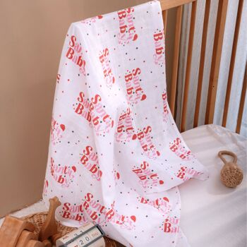 Couverture d'emmaillotage en mousseline pour bébé - Santa Baby 3