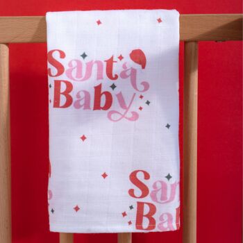 Couverture d'emmaillotage en mousseline pour bébé - Santa Baby 7