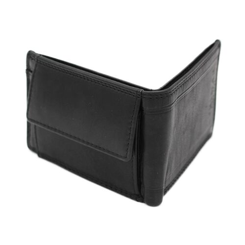 Men's leather wallet purse card holder. Multiple compartments